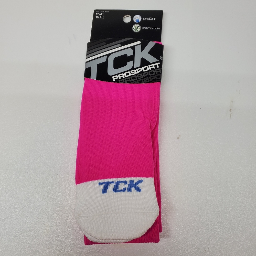 TCK Socks Unisex Hot Pink/White New with Tags Sz Pink